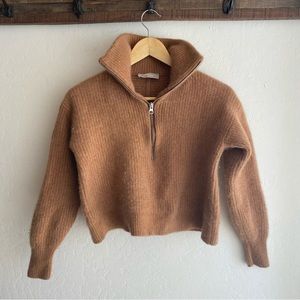 Everlane The Felted Merino Half-Zip Sweater